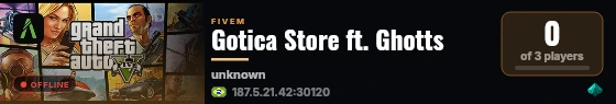 Gotica Store ft. Ghotts live status badge
