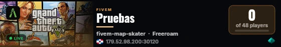 Pruebas live status badge