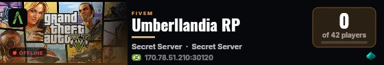 Umberllandia RP live status badge