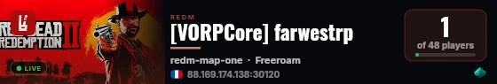 [RedM Basic Server] FarWestRp live status badge