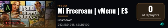 Mi Freeroam | vMenu | ES live status badge