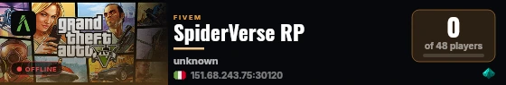 SpiderVerse RP live status badge