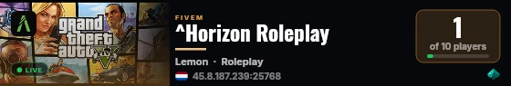 ^Horizon Roleplay live status badge