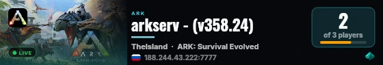 arkserv - (v358.24) live status badge