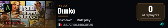 Dunko live status badge