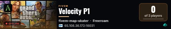Velocity P1 live status badge