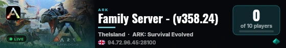 Family Server - (v358.24) live status badge