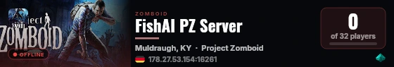 FishAI PZ Server live status badge