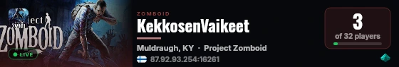 KekkosenVaikeet live status badge