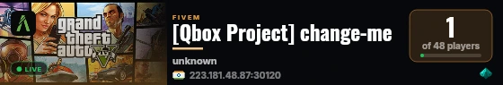 [Qbox Project] change-me live status badge