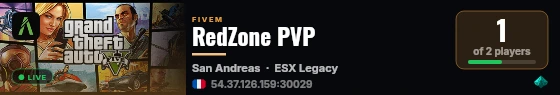 RedZone PVP live status badge