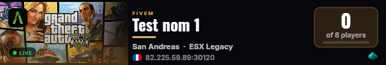 Test nom 1 live status badge