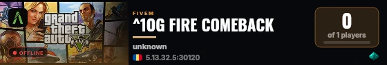 ^1OG FIRE COMEBACK live status badge