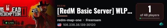 [RedM Basic Server] WLP09 RedM live status badge