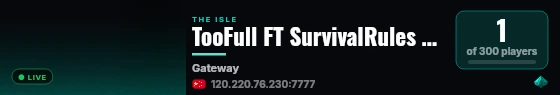 TooFull FT SurvivalRules DinoAi StoreBot live status badge