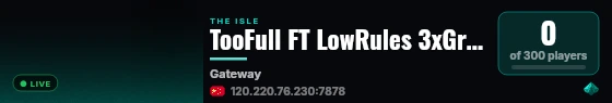 TooFull FT LowRules 3xGrow Storage live status badge