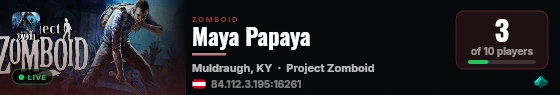Maya Papaya live status badge