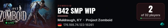 B42 SMP WIP live status badge