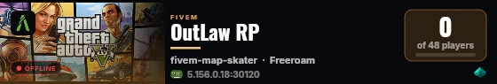 OutLaw RP live status badge