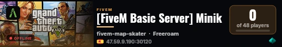 [FiveM Basic Server] Minik live status badge