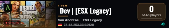  Dev | [ESX Legacy] live status badge