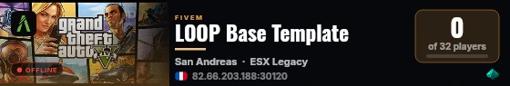 LOOP Base Template live status badge