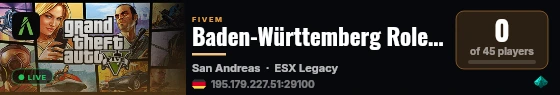 Baden-Württemberg Roleplay live status badge