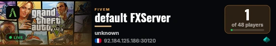 default FXServer live status badge