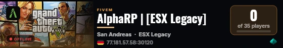 AlphaRP | [ESX Legacy] live status badge