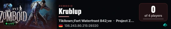 Krublup live status badge