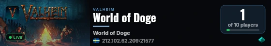 World of Doge live status badge