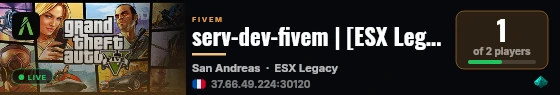 serv-dev-fivem | [ESX Legacy] live status badge