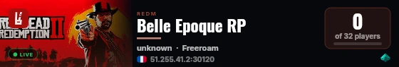 Belle Epoque RP live status badge