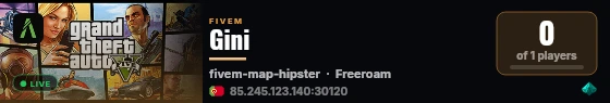 Gini live status badge