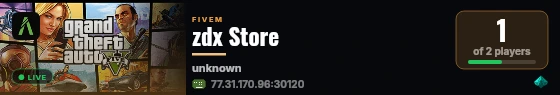 zdx Store live status badge