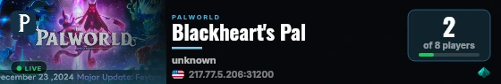 Blackheart's Pal live status badge