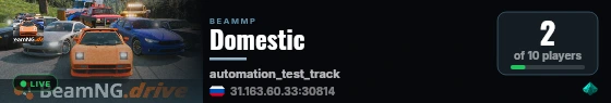 Domestic live status badge
