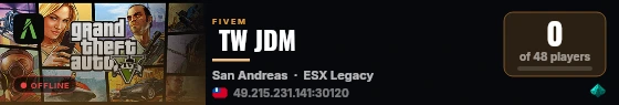  TW JDM live status badge