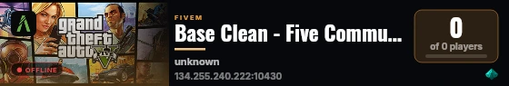 Base Clean - Five Community live status badge