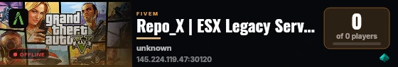 Repo_X | ESX Legacy Server live status badge