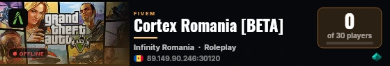 Cortex Romania [BETA] live status badge