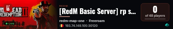 [RedM Basic Server] rp stable live status badge