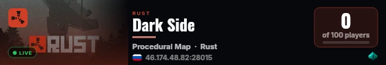 Dark Side live status badge
