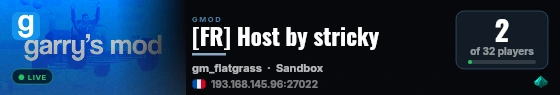 [FR] Host by stricky live status badge