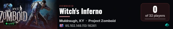 Witch's Inferno live status badge