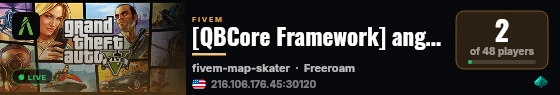 [QBCore Framework] angels-server live status badge