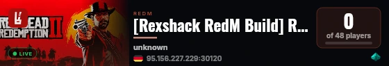 [Rexshack RedM Build] RedM Test live status badge