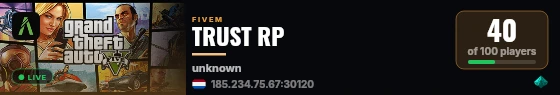 TRUST RP live status badge