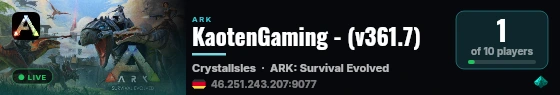 KaotenGaming - (v361.7) live status badge