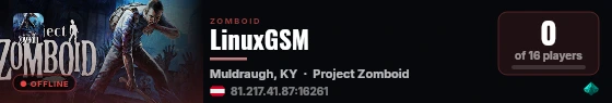 LinuxGSM live status badge